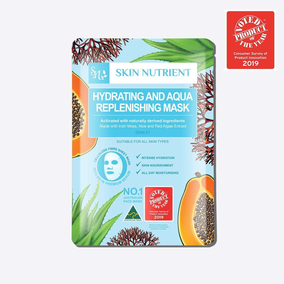 Hydrating and Aqua Replenishing Face Mask (Box of 12)-1